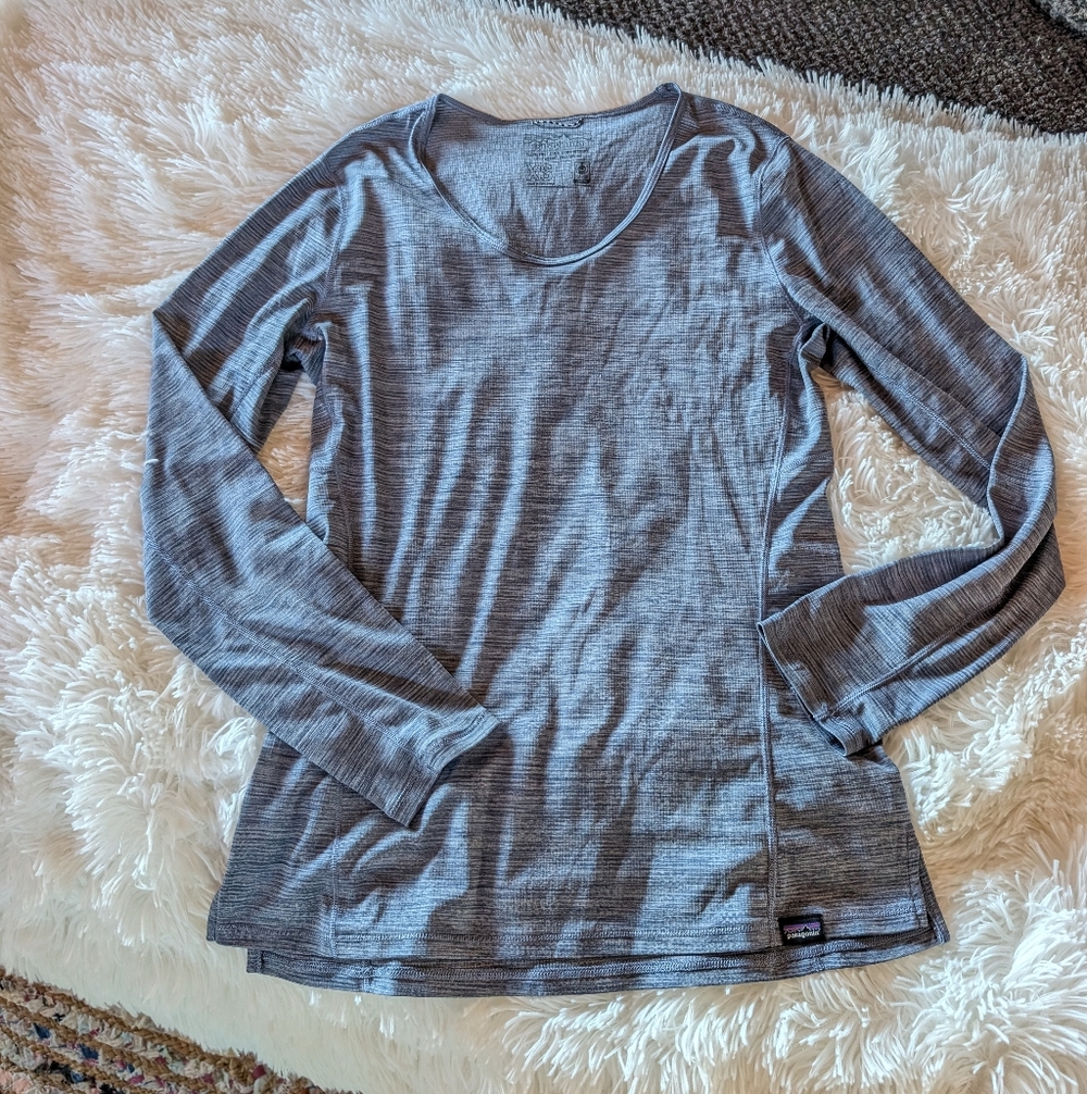 { Patagonia } Capilene Cool Long Sleeve Tee Gray Blue